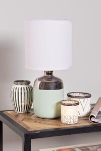 Stolová lampa s keramickou nohou a bielym tienidlom - Ø 15*33 cm E27/max 1*60W - Clayre & Eef