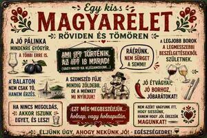 Plechová ceduľa Magyarelet - Plechová tabuľa