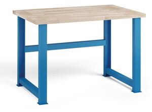 Dielenský stôl KOVONA, buková škárovka, pevné nohy, 1200 mm