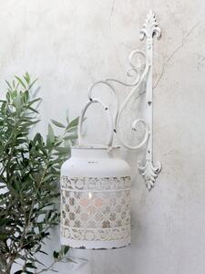 Krémový antik závesný kovový hák na lampáš Mounted - 8*17*41cm - Chic Antique