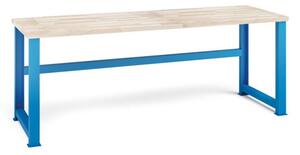 Dielenský stôl KOVONA, buková škárovka, pevné nohy, 2100 mm
