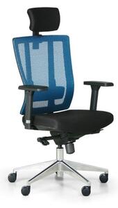 Kancelárska stolička METRIM, čierna / modrá