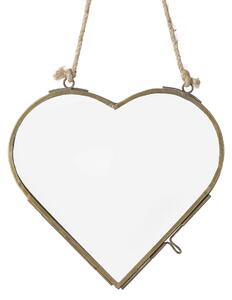 Bronzový antik závesný fotorámik v tvare srdca Heart - 15*15*1cm - Light & Living