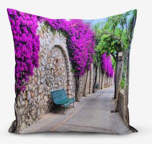 Obliečka na vankúš s prímesou bavlny Minimalist Cushion Covers Purple Street, 45 × 45 cm