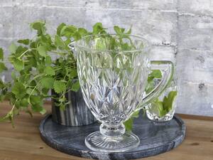Džbán zo silnejšieho skla s dekorom Diamond cut - 15*19,5cm - Chic Antique