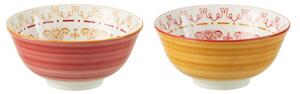 Set 2ks farebná porcelánová miska Bowl Jam - Ø15*7cm/ 570ml - J-Line by Jolipa