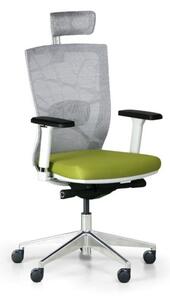 Kancelárska stolička DESIGNO, biela/zelená