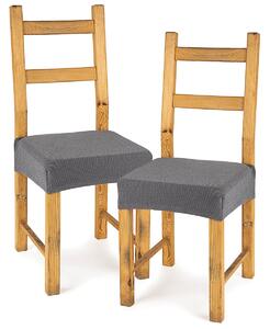 4home Multielastický poťah na sedák na stoličku Comfort sivá, 40 - 50 cm, sada 2 ks