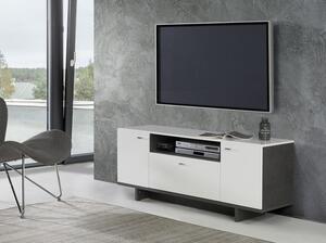 TV skrinka Makaria 140 cm, šedá/biela