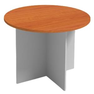 Rokovací stôl s guľatou doskou PRIMO FLEXI, priemer 1000 mm, sivá / breza