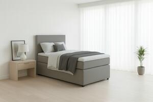 BOXSPRINGOVÁ POSTEĽ, 90/200 cm sivá MID.YOU - Online Only spálne, Online Only