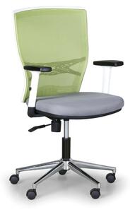 Kancelárska stolička HAAG, zelená / sivá