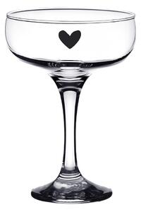 Poháre na šampanské so srdiečkom Heart - Ø 10*14 cm / 150 ml - Clayre & Eef