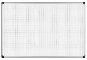 Biela magnetická popisovacia tabuľa s potlačou, štvorce/raster, 900 x 600 mm