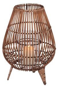 Hnedá ratanová lampáš na nožičkách Ratio - 23*23*31 cm - J-Line by Jolipa