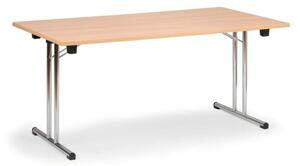 Skladací konferenčný stôl FOLD, 1600x800 mm, dezén buk