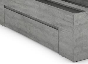 Posteľ so zásuvkami Carlos 90x200, šedý betón
