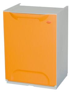 Plastový kôš na triedený odpad, sivá / žlto-oranžová, 1x 14 l