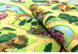 Vopi Detský koberec Rozprávková dedinka, 133 x 165 cm, 130 x 160 cm