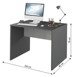 TEMPO PC stôl, grafit/biela, RIOMA NEW TYP 12