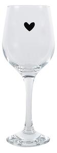 Poháre na víno so srdiečkom - Ø 7*21 cm / 300 ml - Clayre & Eef