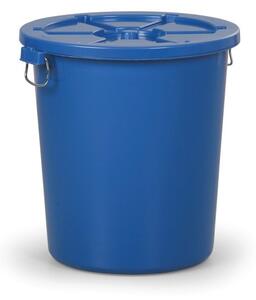 Plastová nádoba na odpad s vekom 110 l, modrá