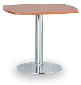 Konferenčný stolík ZEUS II, 660x660 mm, chrómovaná podnož, doska biela