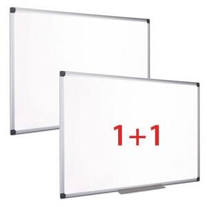 Biela popisovacia tabuľa na stenu 1+1 ZADARMO, magnetická, 1200 x 900 mm