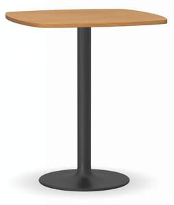 Konferenčný stolík FILIP II, 660x660 mm, čierna podnož, doska orech
