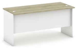 Kancelársky pracovný stôl MIRELLI A+, rovný, dĺžka 1600 mm, biela/dub sonoma