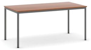 Jedálenský stôl, 1600 x 800 mm, doska čerešňa, podnož tm. sivá