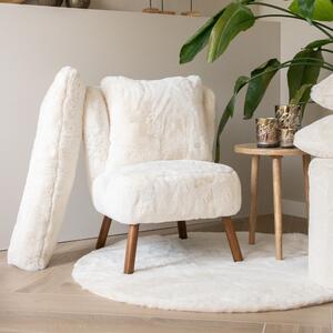 Biely plyšový mäkkučký polštár Soft Teddy White Off - 45*15*45cm - Mars & More