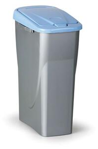 Plastový odpadkový kôš s vekom, 25 l, 215 x 360 x 510 mm, modré veko