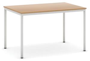 Jedálenský stôl, 1200 x 800 mm, doska buk, podnož sv. sivá