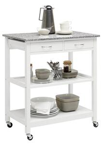 SERVÍROVACÍ VOZÍK, sivá, biela, 78/87/48 cm Xora - Servírovacie stolíky