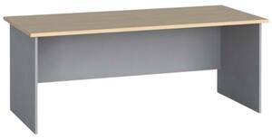 Kancelársky písací stôl PRIMO FLEXI, rovný 1800 x 800 mm, sivá / breza