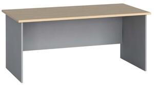 Kancelársky písací stôl PRIMO FLEXI, rovný 1600 x 800 mm, sivá / breza