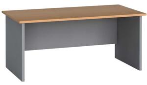 Kancelársky písací stôl PRIMO FLEXI, rovný 1600 x 800 mm, sivá / orech