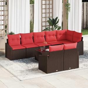 Maison Exclusive – Sedacia súprava, 9 kusov, hnedá [syntetický materiál]: Polyratan