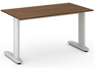 Kancelársky písací stôl PRIMO FLEXIBLE 1400 x 800 mm, orech