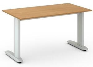 Kancelársky písací stôl PRIMO FLEXIBLE 1400 x 800 mm, sivá
