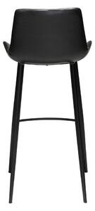 Čierna barová stolička z imitácie kože DAN–FORM Denmark Hype, výška 102 cm
