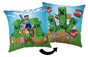 Detský vankúšik 40x40 cm Minecraft "Creeper Rush" – Jerry Fabrics