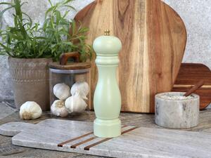 Zelený vintage drevený mlynček na soľ / korenie Grinder - Ø 5 * 20cm - Chic Antique