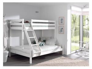 Poschodová posteľ z bielej borovice Vipack Pino Martin