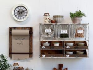 Hnedá antik drevená nástenná doska na papierovú rolku Board - 36*5*46 cm - Chic Antique