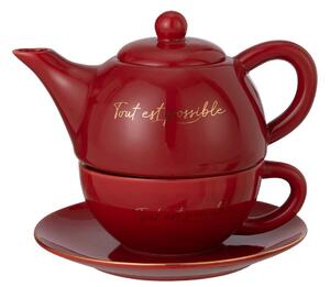 Tea for One s Luskáčikmi Chris Nutc v darčekovej krabičke - 16*14*13 cm / 420 ml - J-Line by Jolipa