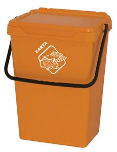 Plastový odpadkový kôš na triedenie odpadu, hnedý, 35 l