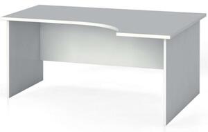 Ergonomický kancelársky pracovný stôl PRIMO FLEXI, 1600 x 1200 mm, biela, pravý