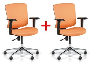 Kancelárska stolička HILSCH 1+1 ZADARMO, oranžová